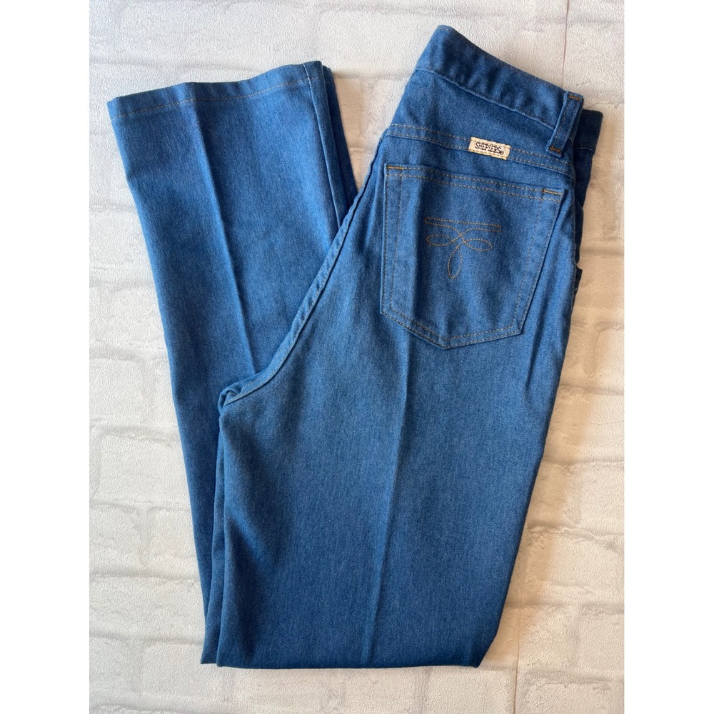 Vintage Sheplers High Waisted Western Jeans Light Blue Straight Leg 8T USA Made
